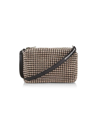 Alexander Wang Medium Heiress Rhinestone Mesh Pouch In Sandstone