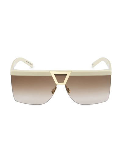 Saint Laurent Palace 99mm Shield Sunglasses In Ivory