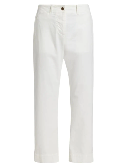 Nili Lotan Tomboy Straight-leg Cropped Pants In White