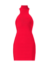Herve Leger Racer Icon Stretch-knit Minidress In Red Lacquer