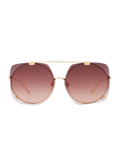 For Art's Sake Last Summer 57mm Geometric Sunglasses In Gold Gradient