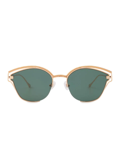 For Art's Sake Knight 53mm Cat Eye Sunglasses In Gold Green