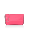 Christian Louboutin Loubila Patent Leather Pouch-on-chain In Gummy
