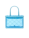 Amina Muaddi Amini Betty Pvc Box Bag In Aqua Blue
