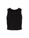 Atm Anthony Thomas Melillo Ruched Stretch-pima Cotton-jersey Tank In Black