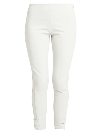 Moncler Button-cuff Ankle-crop Trousers In Natural