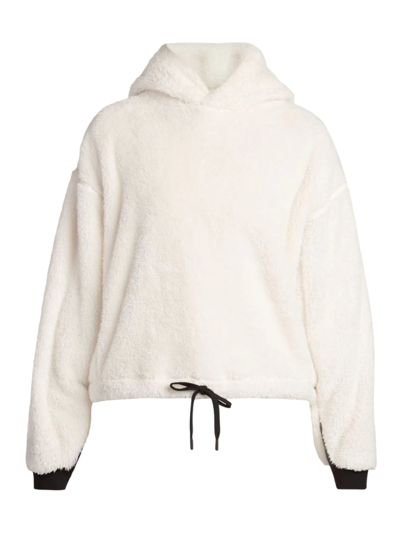 Moncler Grenoble Sherpa Pullover Hoodie In White