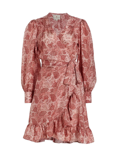 Hannah Artwear Annabel Silk Wrap Dress In Rosie