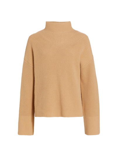 A.l.c Louise Ribbed Merino Sweater In Brown