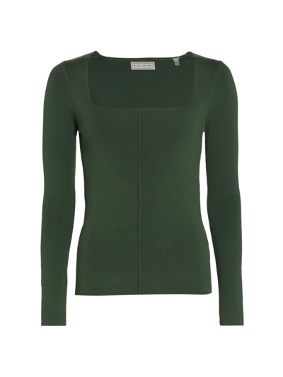 Elie Tahari Rib-knit Jumper In Forest