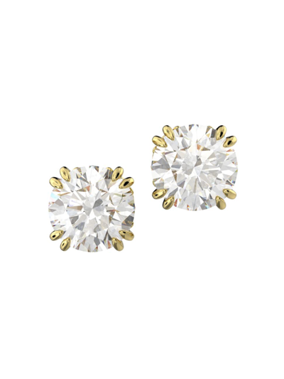 Swarovski Silver-tone Constella Crystal Stud Earrings In White