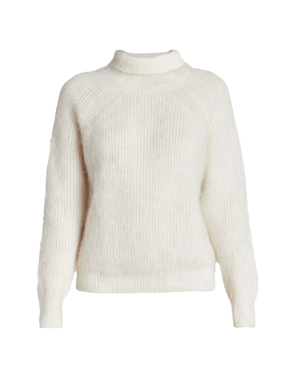 Victoria Beckham Knit Mock Turtleneck Sweater In White