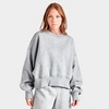 Nike Gray Phoenix Sweatshirt In Dark Grey Heather/sail