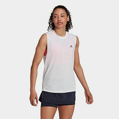 Adidas Originals Adidas Women's Run Icons Running Muscle Tank Top In White
