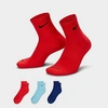 Nike Everyday Plus Cushioned Training Ankle Socks (3-pack) In Multi