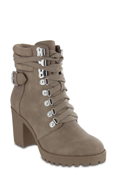 Mia Annamaria Lug Sole Combat Boot In Sahara Ret