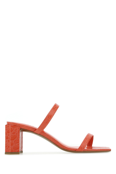 By Far Tanya Leather Sandals In Red