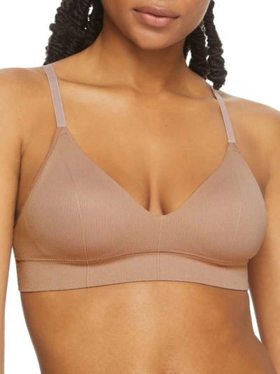 Maidenform Pure Comfort Seamless Wire-free Bra In Iced Mocha