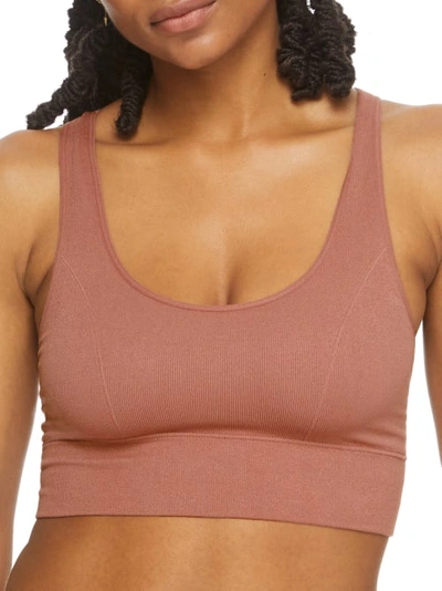 Maidenform Pure Comfort Seamless Crop Top In Enchantment Pink