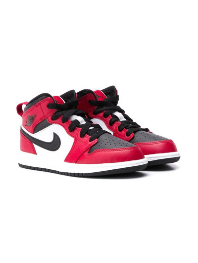 Jordan Kids'  1 Mid Trainers In Red