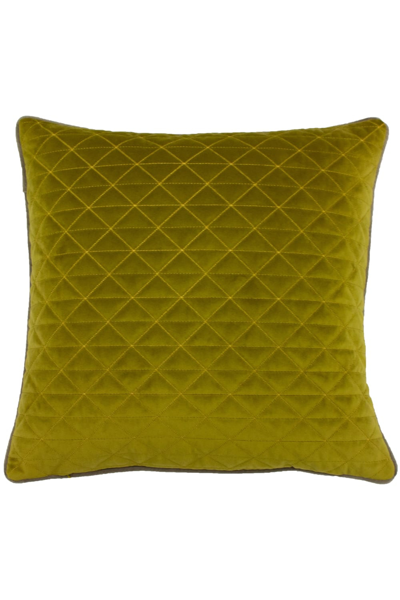 Riva Home Quartz Throw Pillow Cover With Geometric Diamond Design (moss Green/taupe) (one
