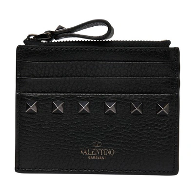 Valentino Garavani Rockstud Coin Purse And Cardholder In 0no