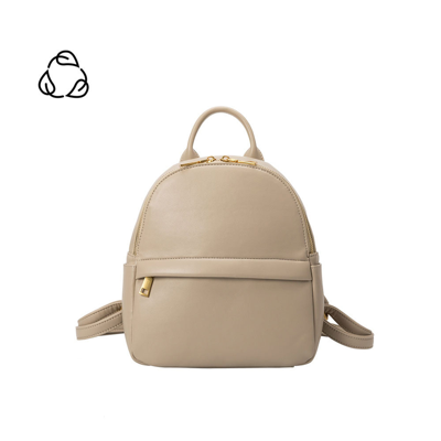 Melie Bianco Louise Nude Small Recycled Vegan Backpack In White