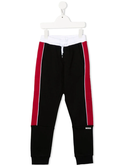 Bosswear Kids' Side-stripe Track Pants In Black