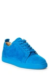 Christian Louboutin Louis Junior Orlato Suede Sneakers In Blue