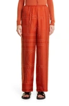 Totême Monogram Silk Pj Bottoms Bloody Mary