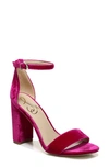 Sam Edelman Women's Yaro Almond Toe Gold High Heel Sandals In Red