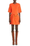 Stella Mccartney Chain Detail Short Sleeve Minidress In Poppy