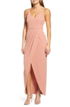 Wayf The Ines V-neck Tulip Gown In Putty