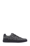 Balmain B-court Monogram Low Top Sneaker In Black