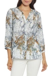 Nydj High/low Crepe Blouse In Northwood