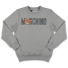 MOSCHINO MOSCHINO FELPA GRIGIO MELANGE IN COTONE