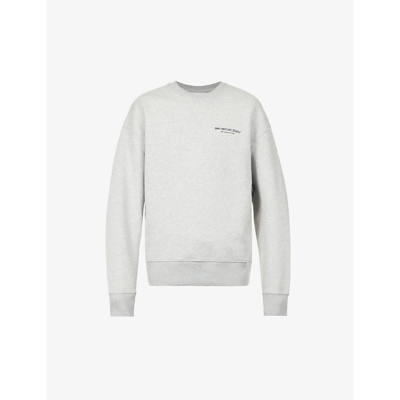 Mki Miyuki Zoku Design Studio Brand-print Organic-cotton And Recycled-polyester Blend Sweatshirt In Grey