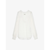 Zadig & Voltaire Womens Craie Telia V-neck Satin Blouse