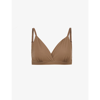 Skims Fits Everybody Triangle Stretch-woven Bra In Oxide