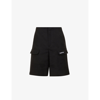 VALENTINO LOGO-PRINT RELAXED-FIT COTTON-BLEND SHORTS