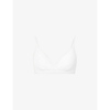 Skims Fits Everybody Triangle Stretch-woven Bra In Marble