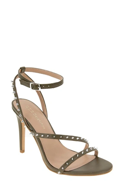 Bcbgeneration Jillix Studded Stiletto Sandal In Dark Olive