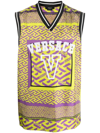 VERSACE SLEEVELESS LOGO-PRINT TANK TOP