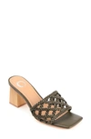 Journee Collection Evvie Braided Sandal In Olive