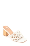 Journee Collection Evvie Braided Sandal In White