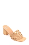 Journee Collection Evvie Braided Sandal In Tan