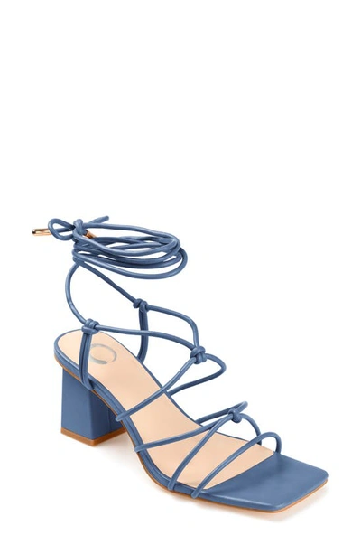 Journee Collection Harpr Tru Comfort Foam Heeled Sandal In Blue