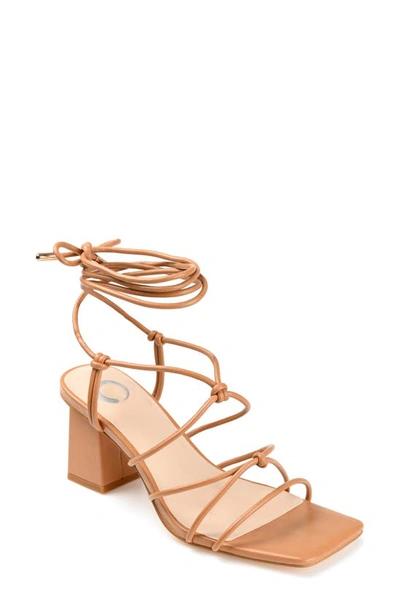 Journee Collection Harpr Tru Comfort Foam Heeled Sandal In Tan