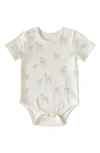 Pehr Babies' Follow Me Organic Cotton Bodysuit In Ivory/ Grey