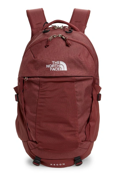 The North Face Recon Backpack In Wild Gngr Lt Hthr/ Tnf White
